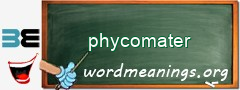 WordMeaning blackboard for phycomater